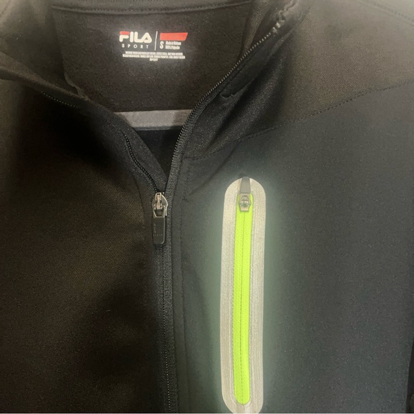 Fila Black Zip Up Jacket with Standing Collar - Picture 3 of 6